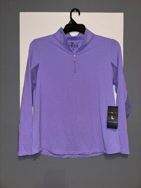 IBKUL Women's Long Sleeve Mock Neck 1/4 Zip Top